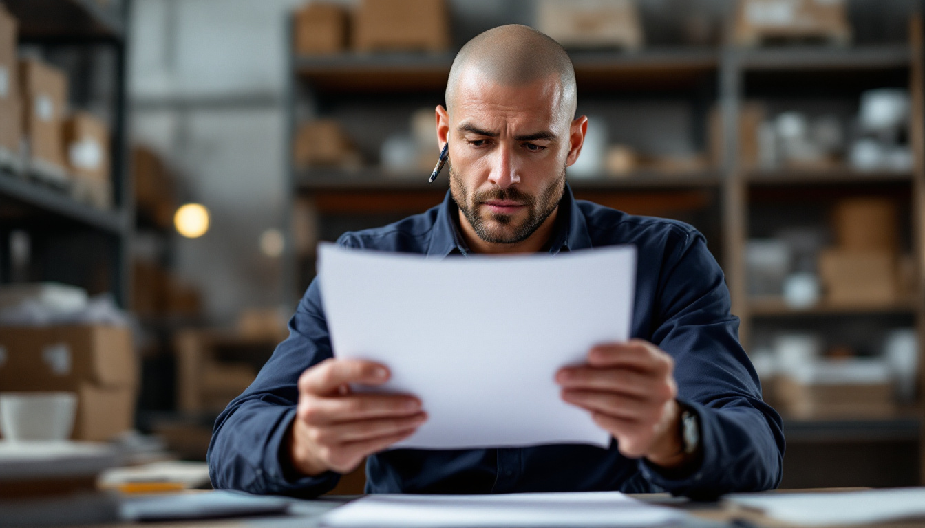 A business owner reading an SEO proposal closely before committing