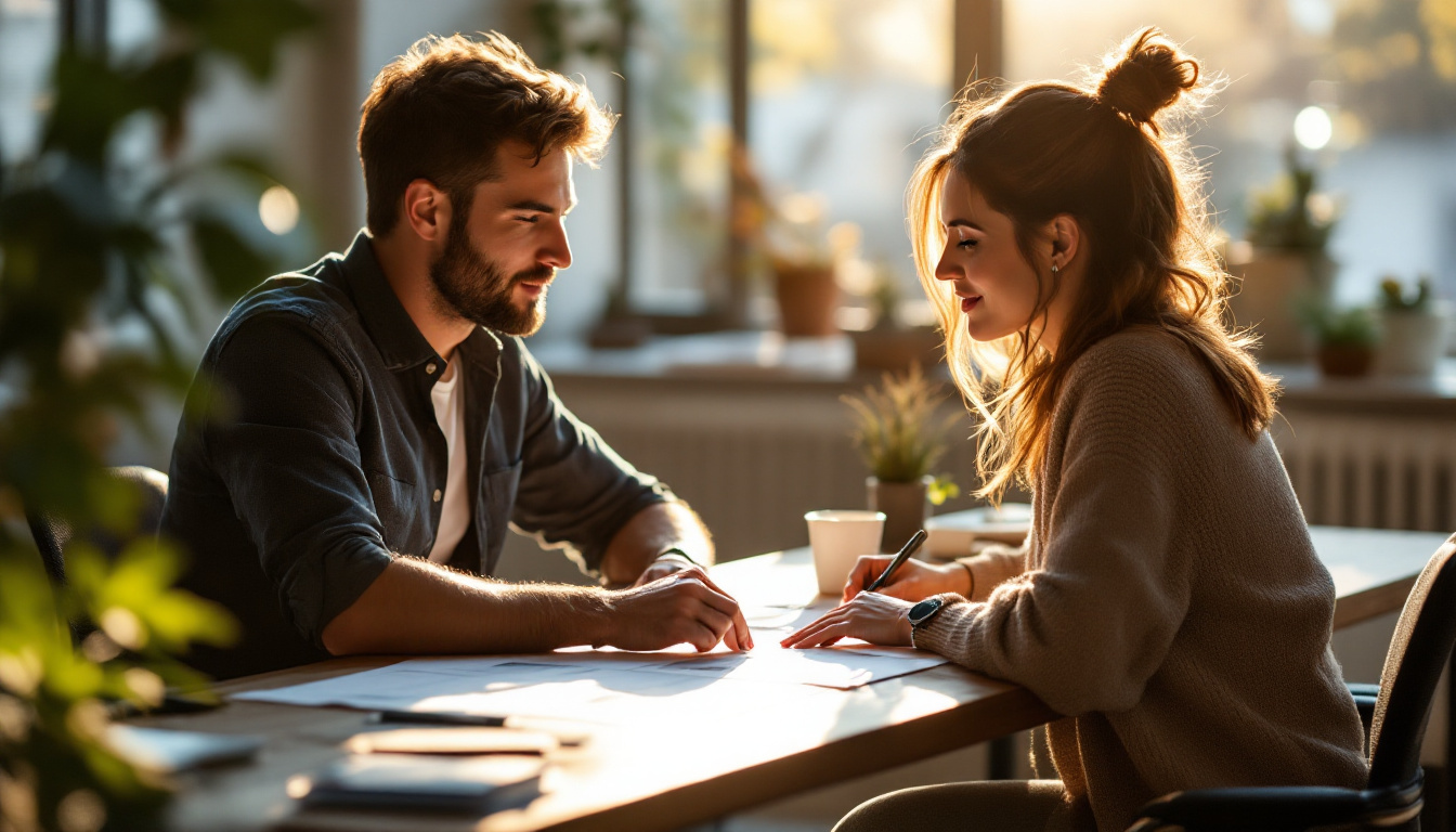 A Melbourne web designer and a small-business owner planning a website together