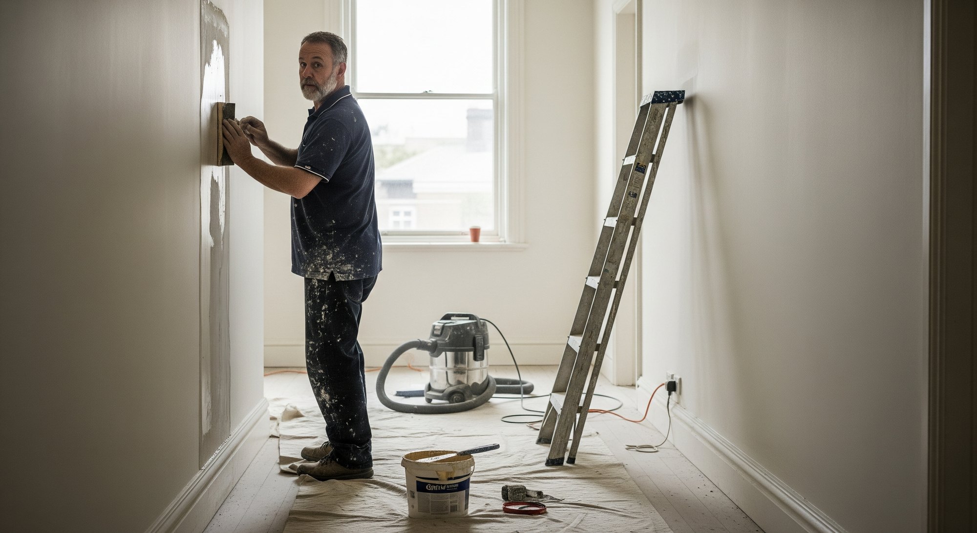 A Melbourne property maintenance contractor at a suburban rental property