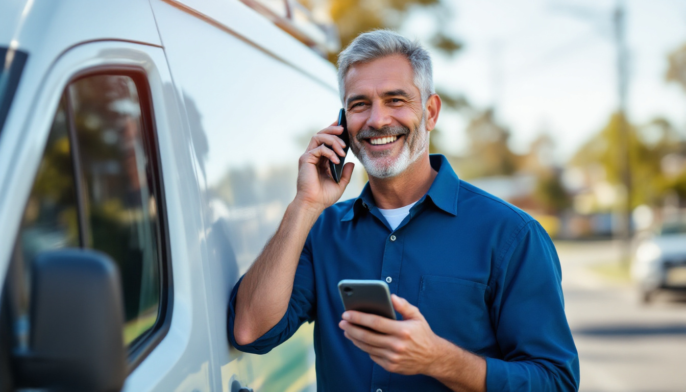 A Melbourne tradesperson taking a booking call generated by a Google Ads campaign