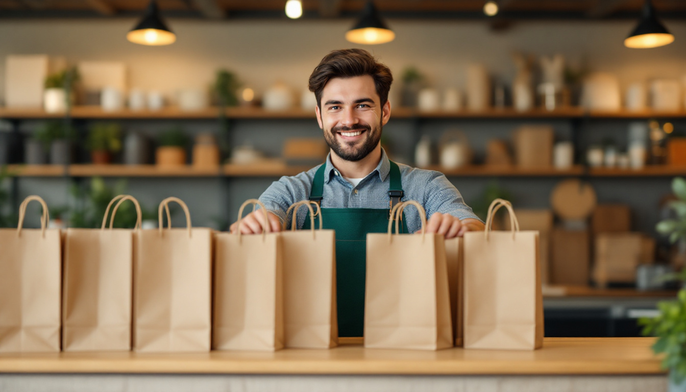 A retailer preparing click-and-collect orders for pickup